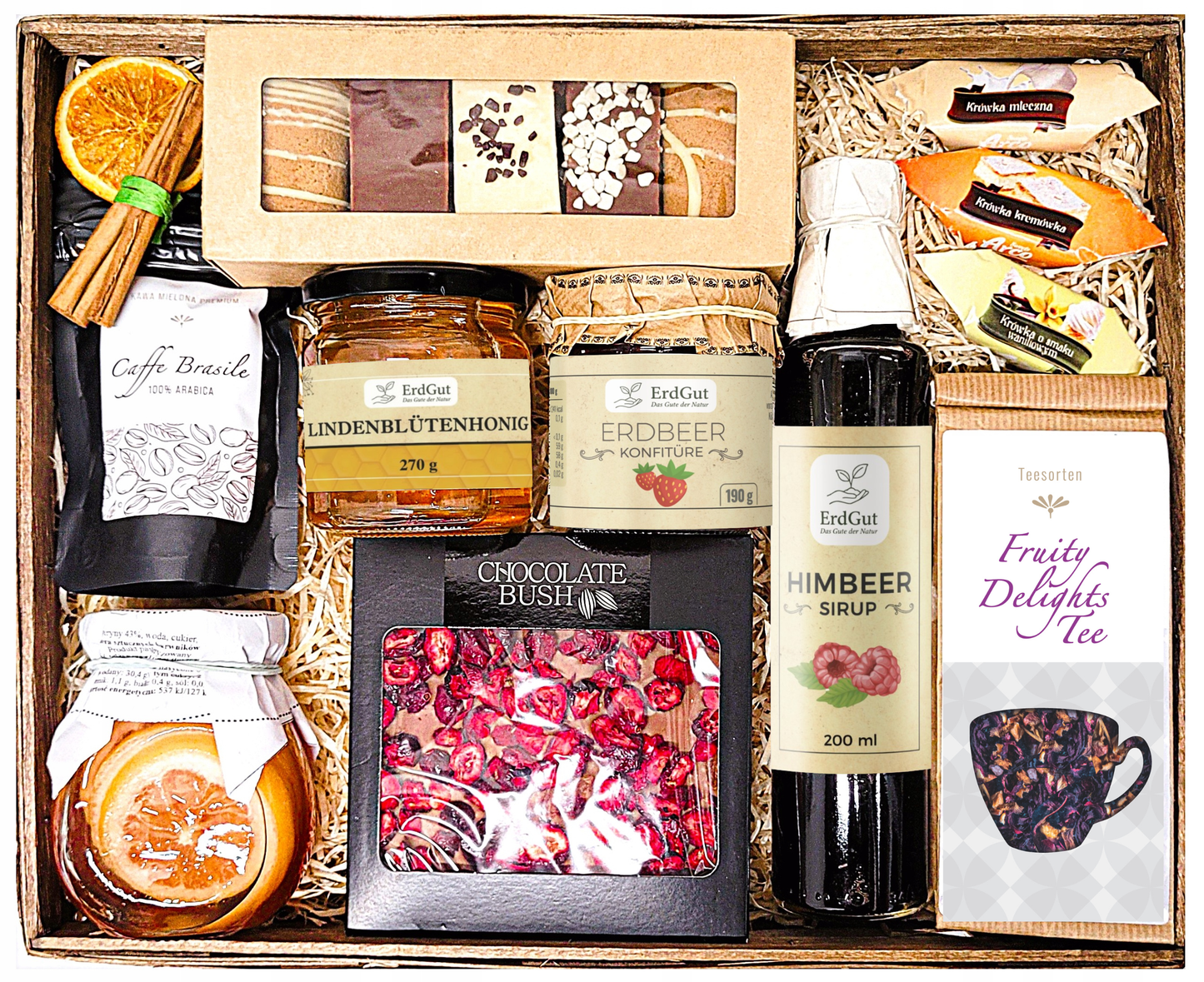 LARGE GIFT BASKET GIFT SOUVENIR HONEY CHOCOLATE TEA COFFEE DELICACIES