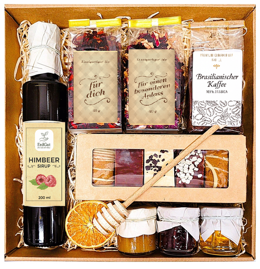 Gift Basket Gift Source Honey Gingerbread Tea Coffee Raspberry Syrup