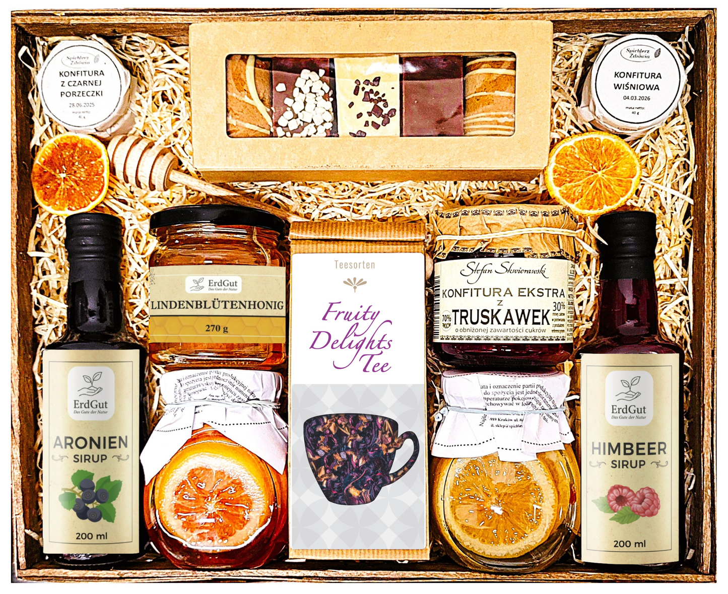 LARGE GIFT BASKET, GIFT, SOUVENIR, HONEY, TEA, DELICACIES, GINGERBREAD