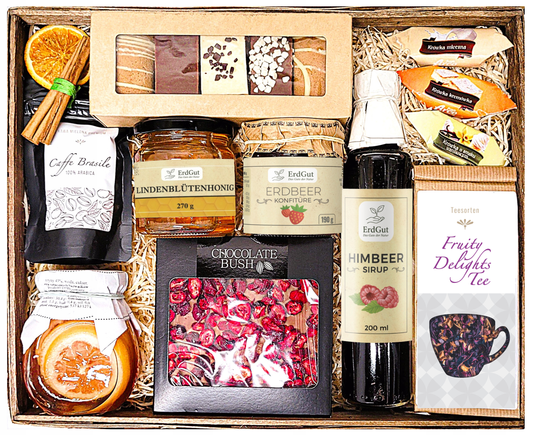 LARGE GIFT BASKET GIFT SOUVENIR HONEY CHOCOLATE TEA COFFEE DELICACIES